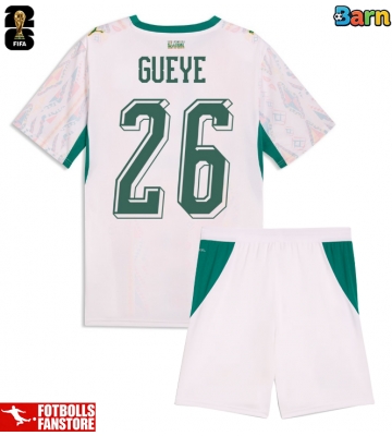 Senegal Pape Gueye #26 Hemmatröja Barn VM 2026 Kortärmad (+ Korta byxor)